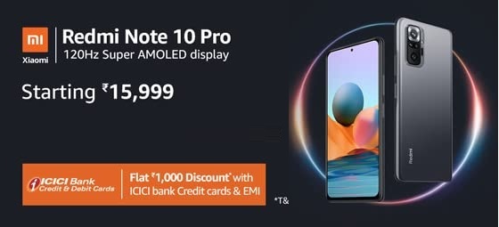 India Desire : Buy Redmi Note 10 Pro From Rs 13740 On Amazon [Flat Rs 3259 Off]